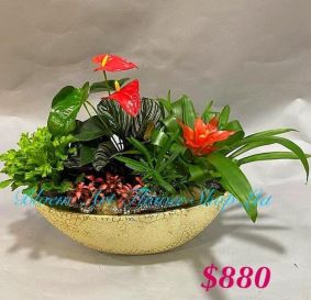 CODE 12797 - Greenery set with pot